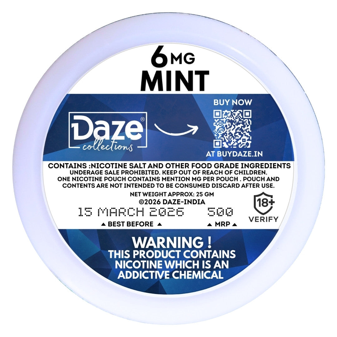 Daze Mint | 6mg |20 Nicotine Pouches
